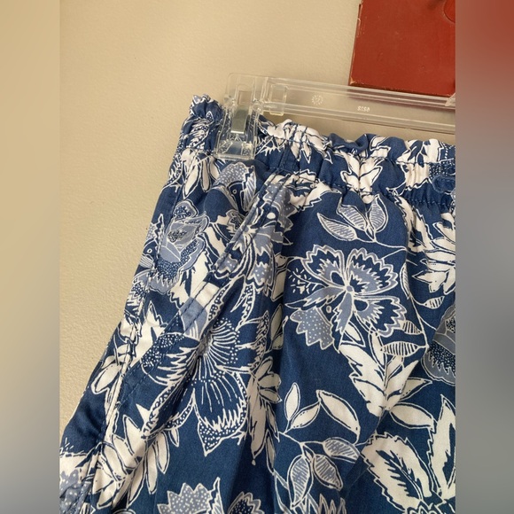 American Eagle Blue & White Floral Drawstring Shorts M - Picture 3 of 6